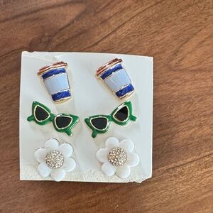 Kate Spade x Target Earring Set with Fun Designs